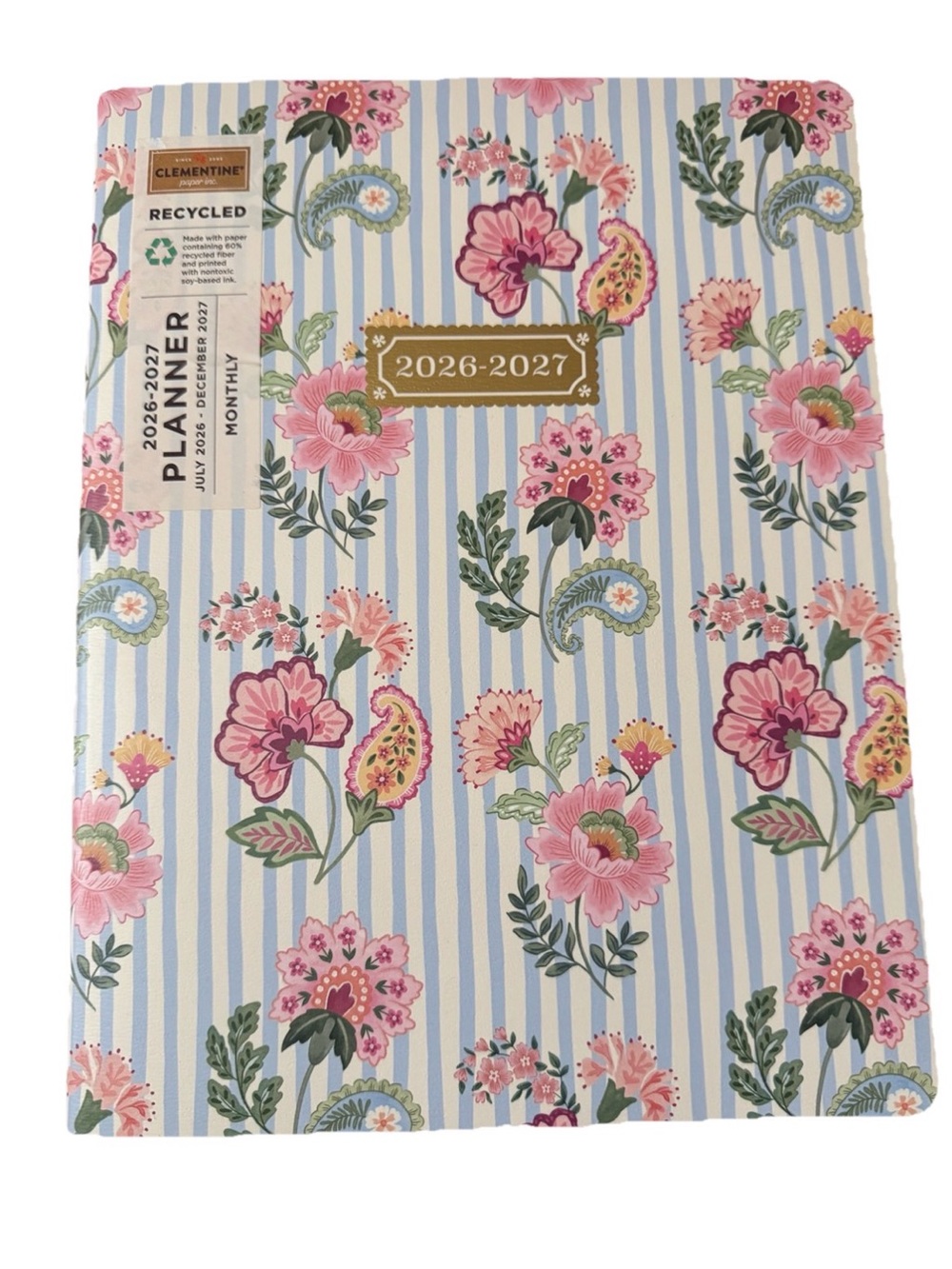 Clementine Paper inc. 17-month Large Size Planner 11x9” Pink Floral 2026-2027